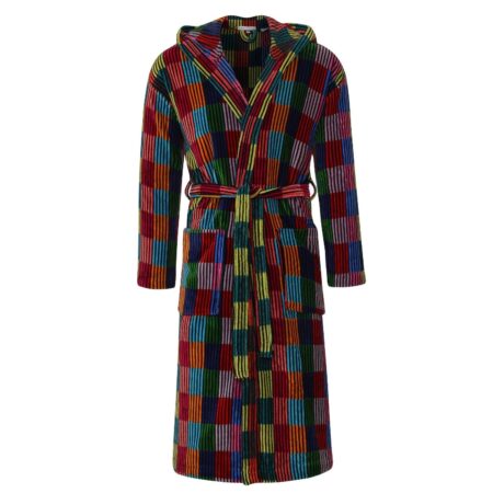 Amorail Women’s Hooded Dressing Gown – Patchwork Robe
