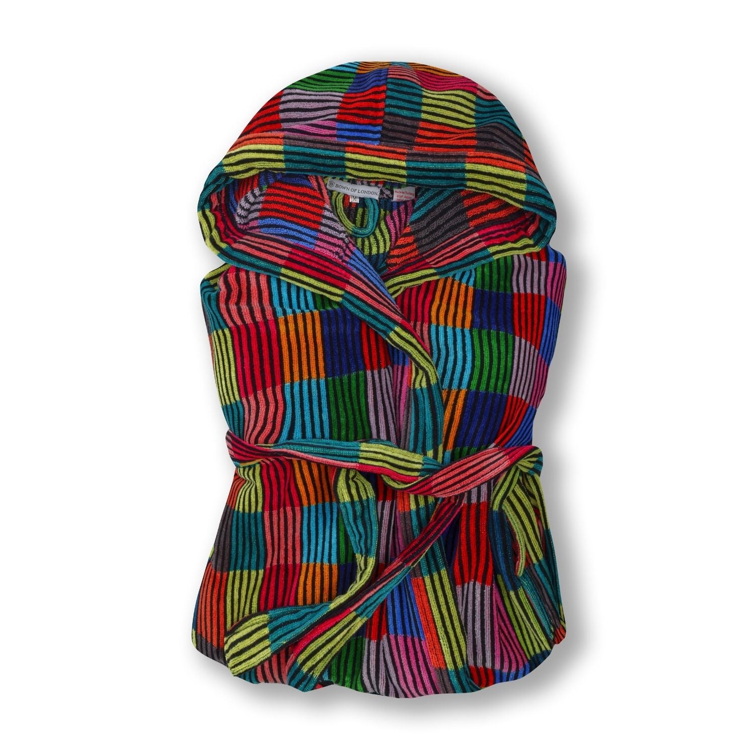 Amorail Women’s Hooded Dressing Gown – Patchwork Robe - Image 5