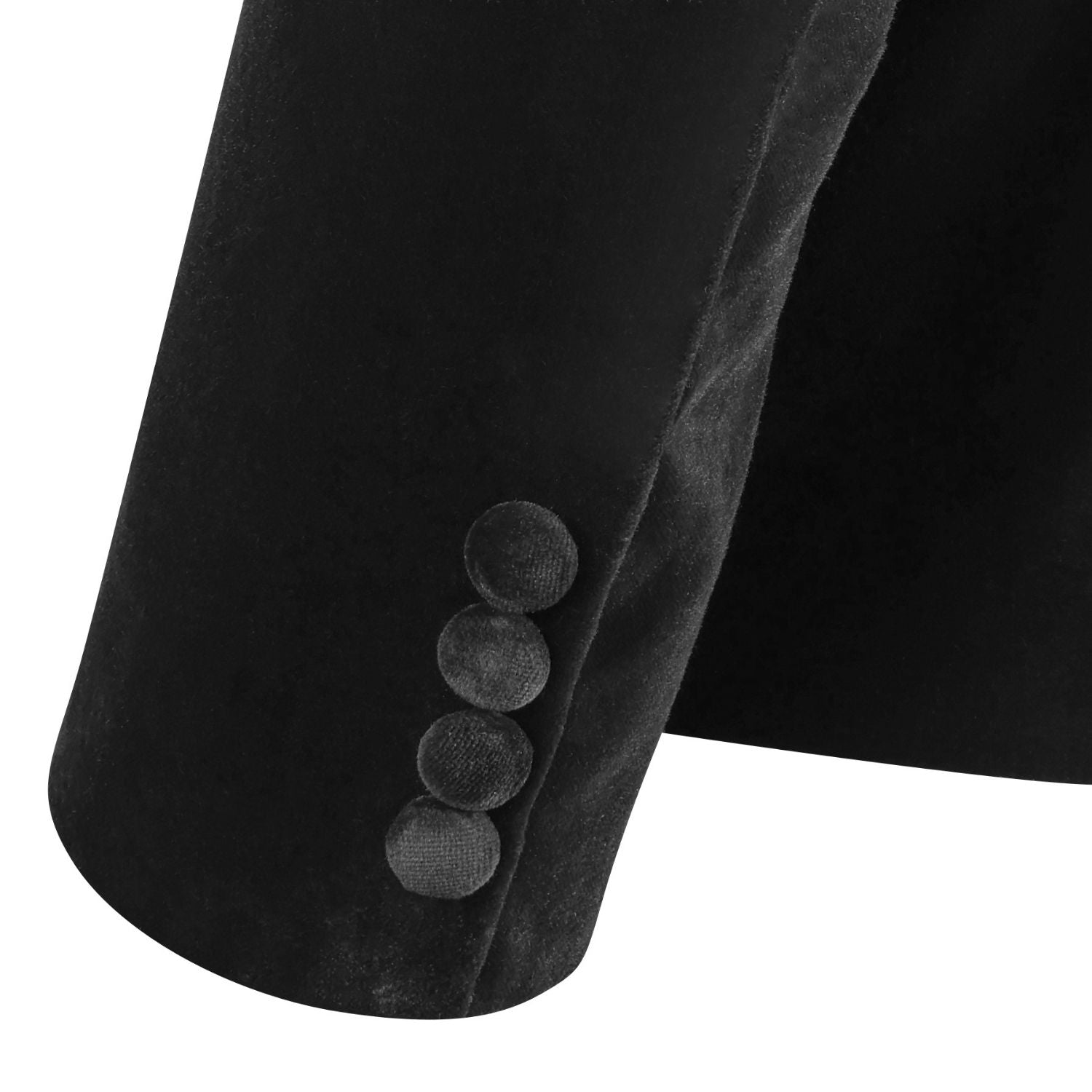 Amorail Men’s Velvet Blazer – Tailored Single-Breasted Black Jacket - Image 5