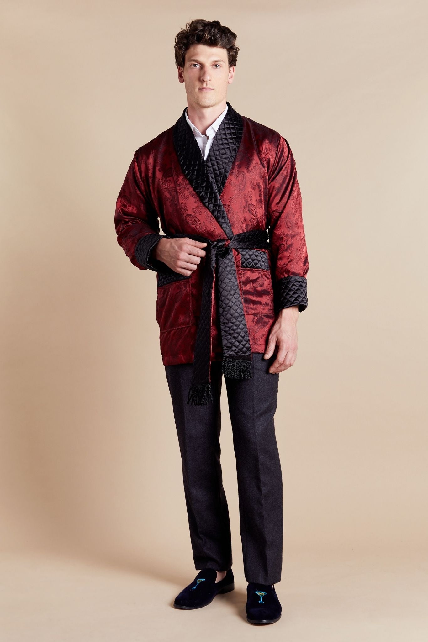 Amorail Men’s Short Smoking Jacket – Clarke Formal Blazer - Image 2