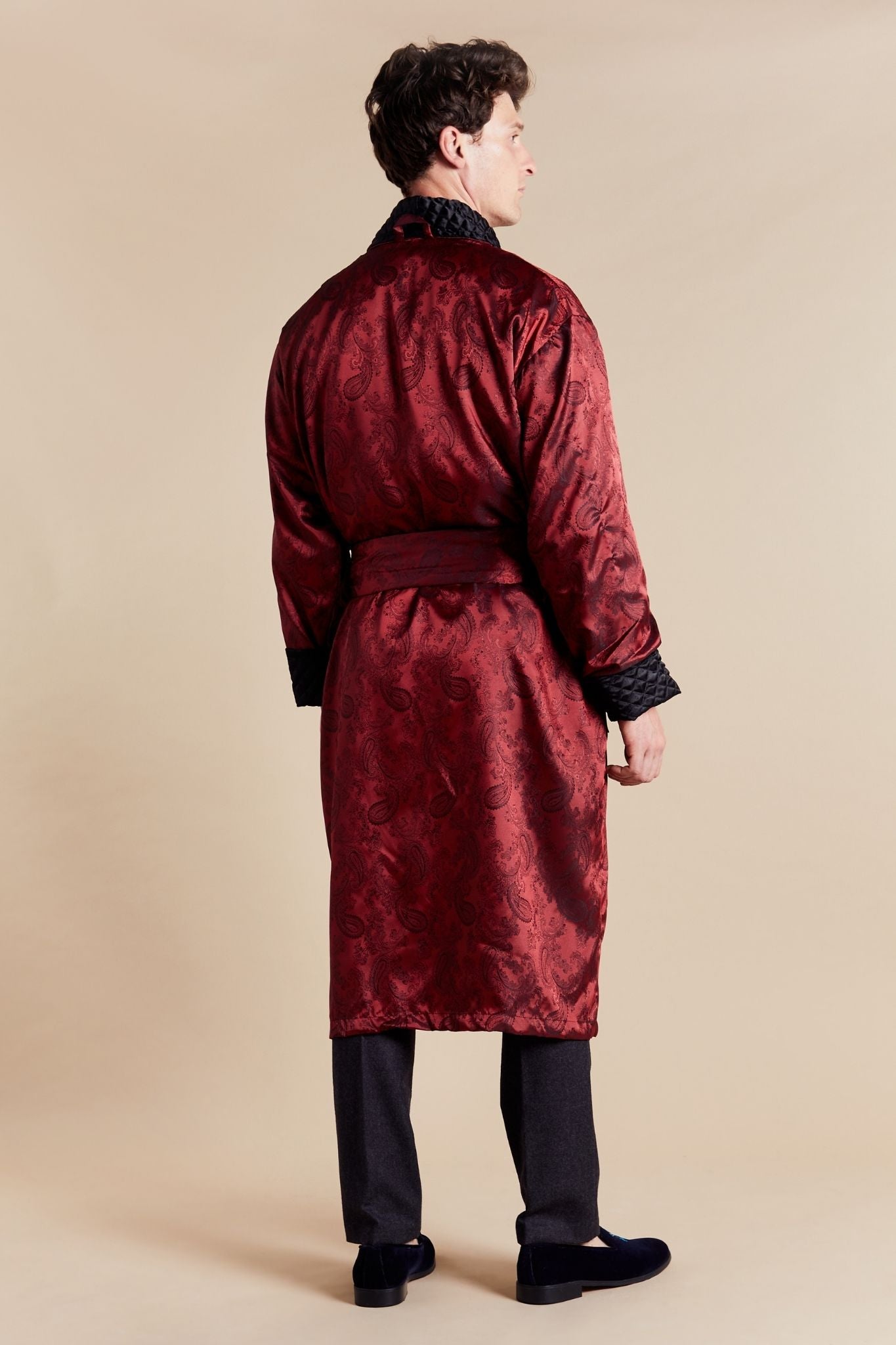 Amorail Men’s Long Smoking Jacket – Gable Formal Blazer - Image 5