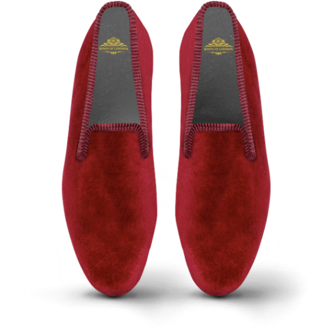 Amorail Men’s Velvet Loafers – Plain Maroon Slip-On Shoes