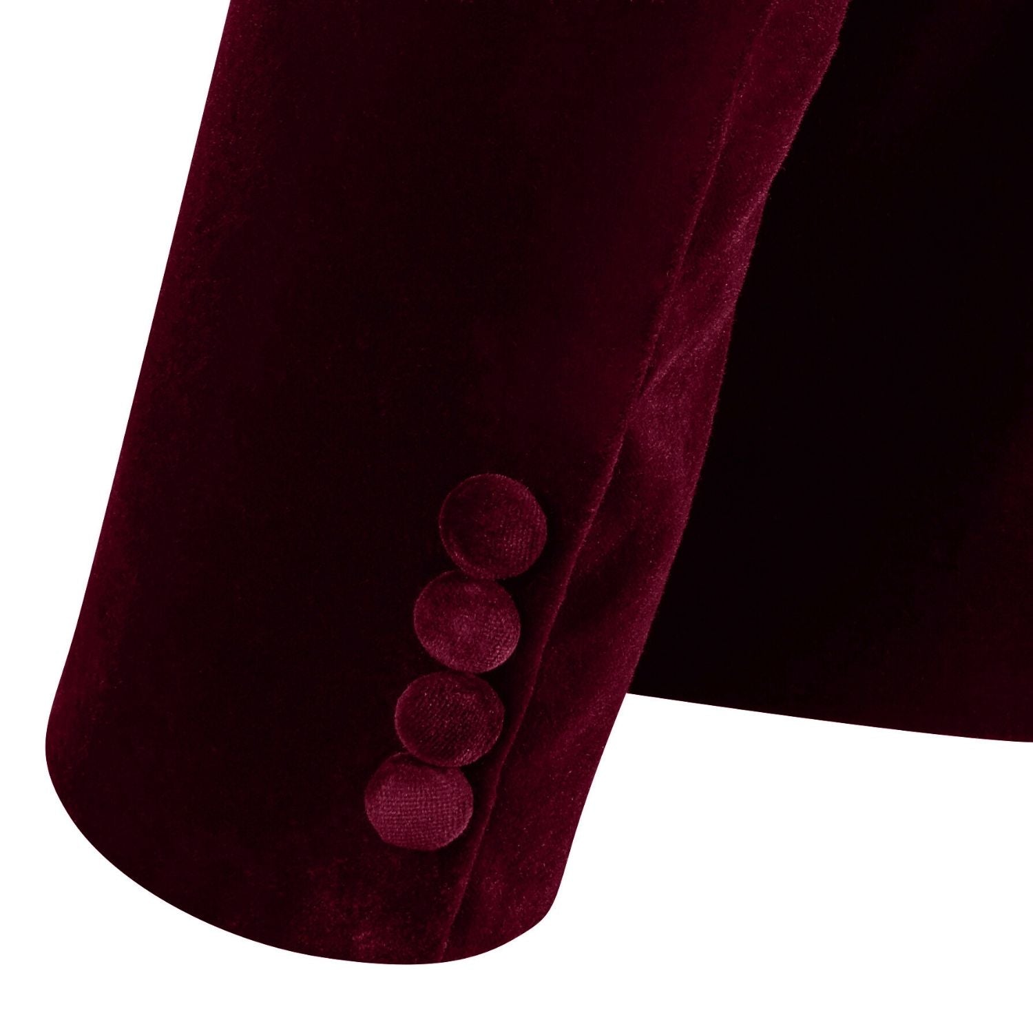 Amorail Men’s Velvet Blazer – Tailored Single-Breasted Burgundy Jacket - Image 5